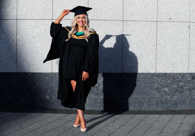 Sun shines as Offaly student celebrates graduating from university