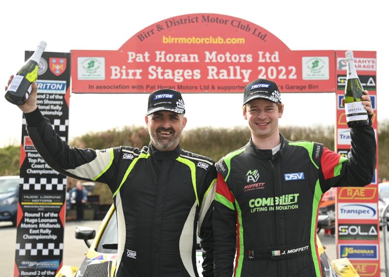 Moffett leads from start to finish at Birr Rally