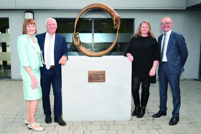 Symbolic presentation to Peter Byrne on retirement as CEO of FRS Network