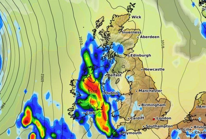 Met Eireann weather forecast for Ireland for the coming days 