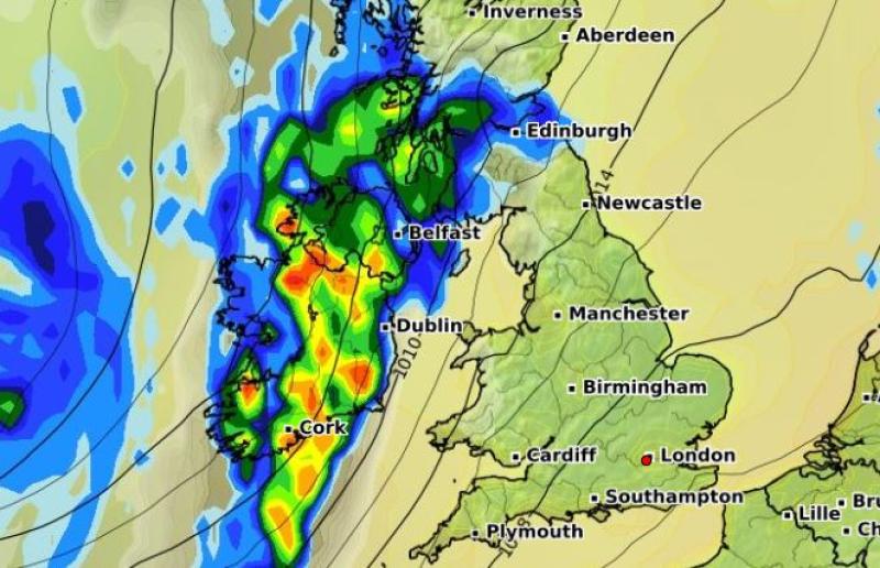 Met Eireann weather forecast for Ireland for the coming days 