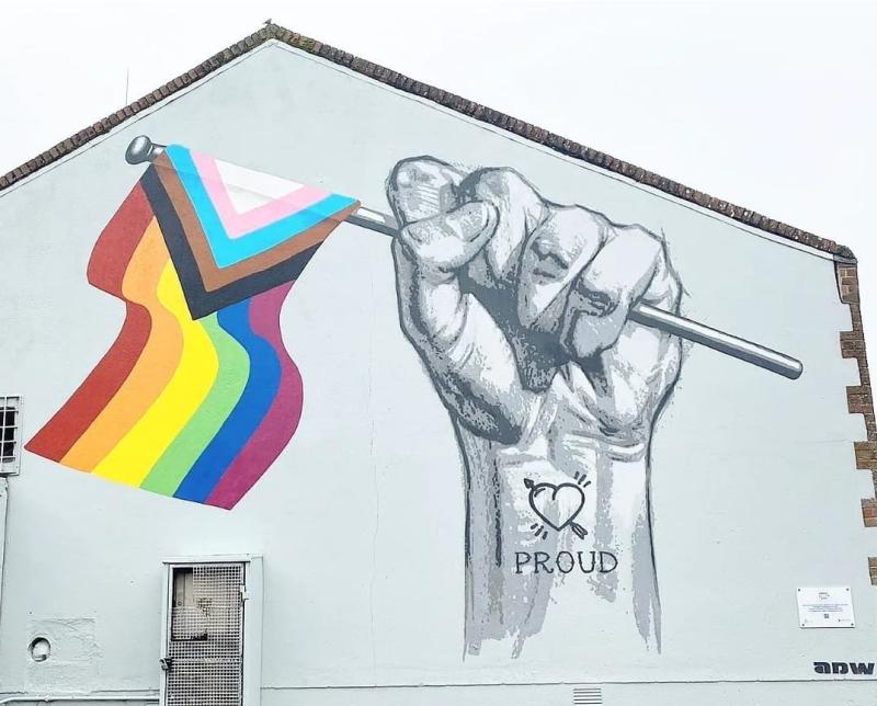 Pride mural in the Midlands defaced ahead of county's first Pride festival