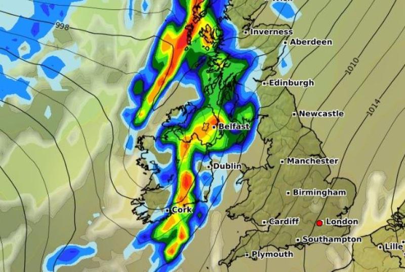 Met Eireann weather forecast for Ireland for the coming days 