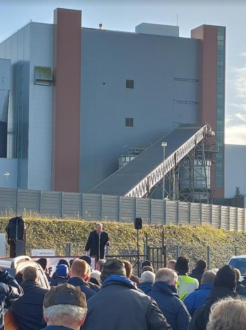 Demonstration calls for re-opening of Shannonbridge Power Station