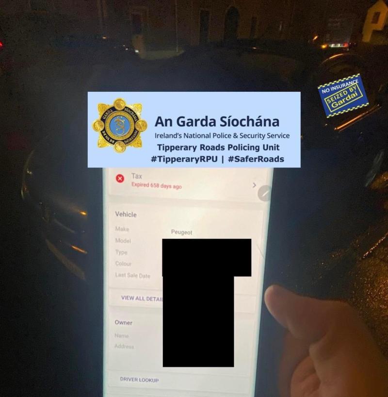 Gardaí seize car in Roscrea after foggy windscreen triggers inspection