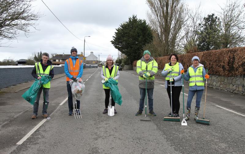 Tidy Towns group make solid start to 2023 village clean-up