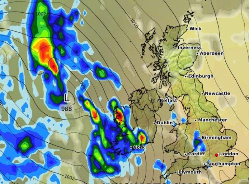 ALERT! Thunderstorms forecast for Ireland with very windy weather on the way this weekend 