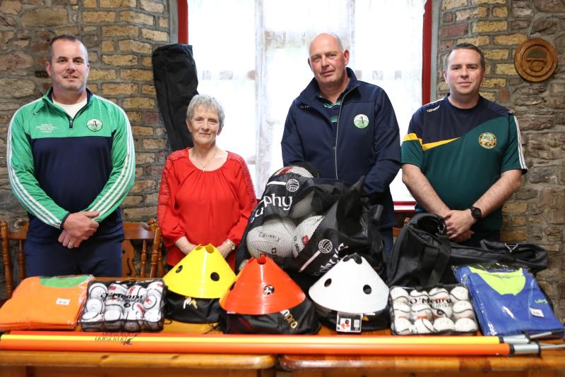 Family make donation of training eqipment to an Offaly GAA club