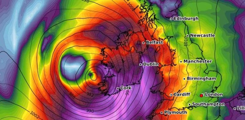 ALERT: Intense rain and strong winds forecast as Storm Agnes set to hit Ireland hard