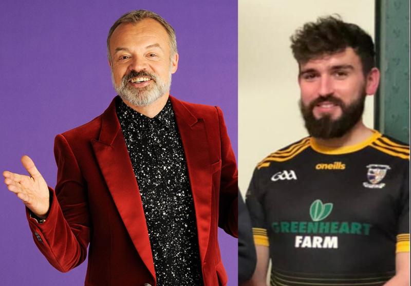 Former Offaly student is on tonight's Graham Norton Show as GAA club wish him luck