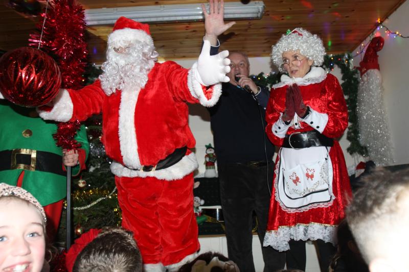 Santa Claus arriving to turn on the Christmas lights in Birr last year.