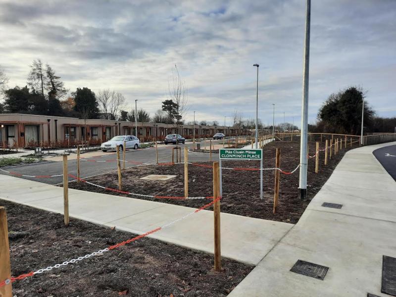 The modular homes which will house Ukrainian refugees  at Clonminch in Tullamore