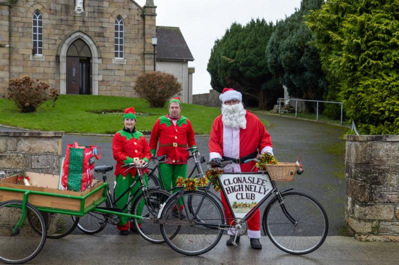 Santa visits  two picturesque villages in the foothills of the Slieve Bloom mountains