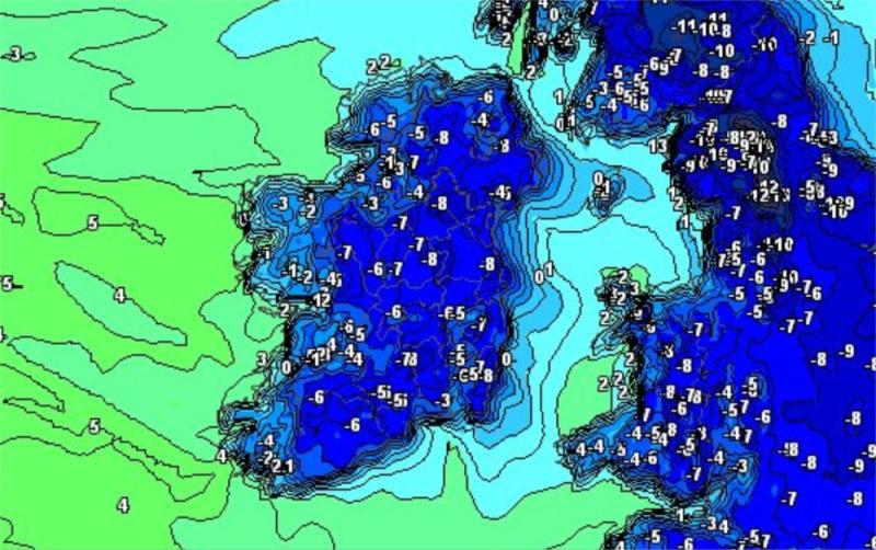 Freezing conditions Ireland Weather