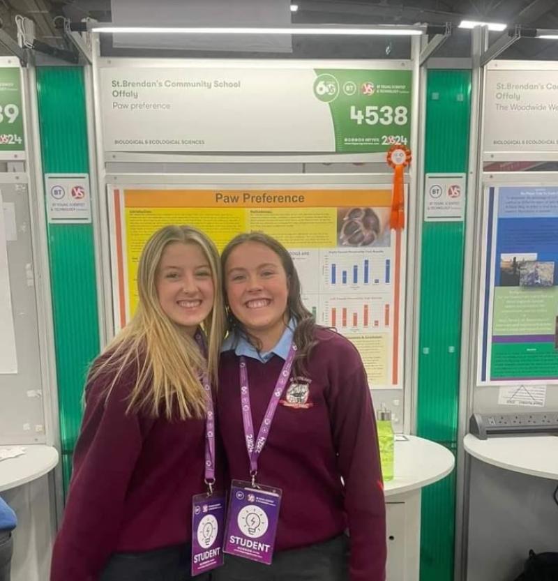 Offaly students won Best Display Award in BT Young Scientist competition