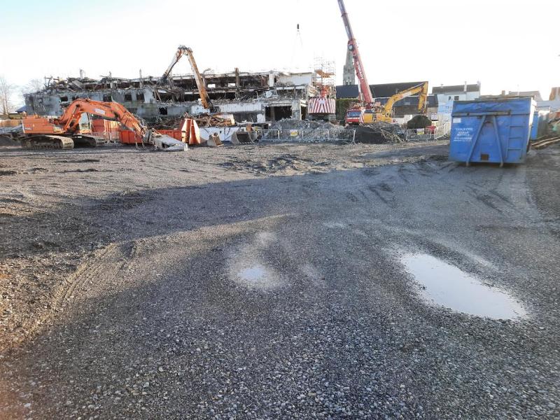 Work well underway as old buildings are knocked to make way for second Aldi store in Tullamore