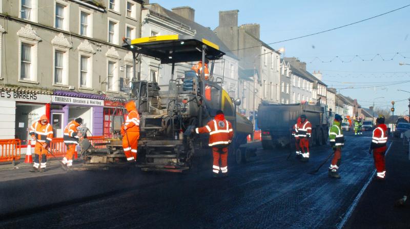 roscrea main street roadworks