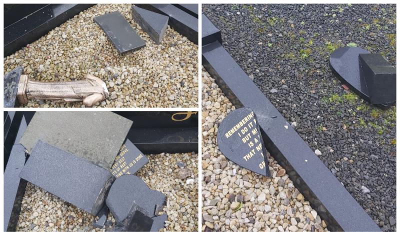Families 'devastated' as gravestones smashed at Laois cemetery