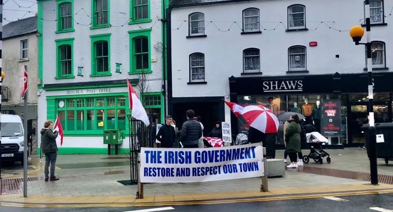 roscrea racket hall protest market square roscrea town centre