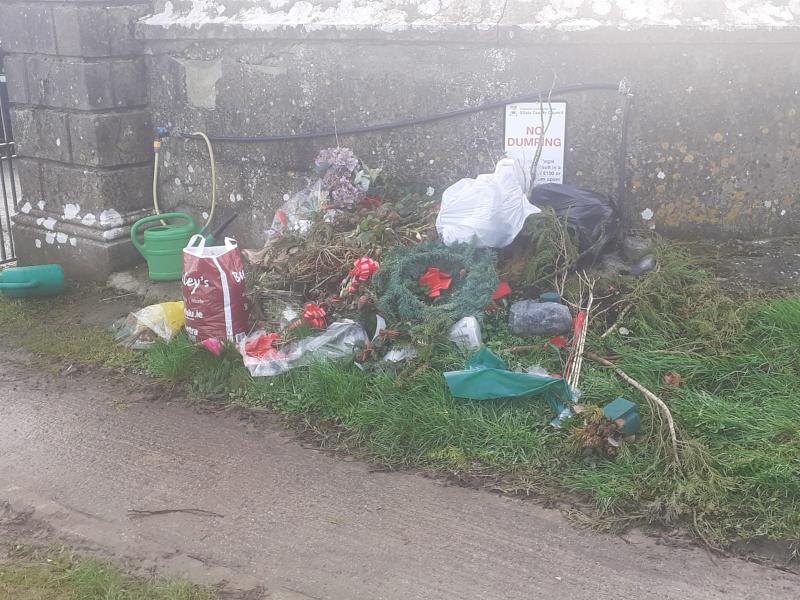 Offaly locals disgusted by blatant illegal dumping at cemetery