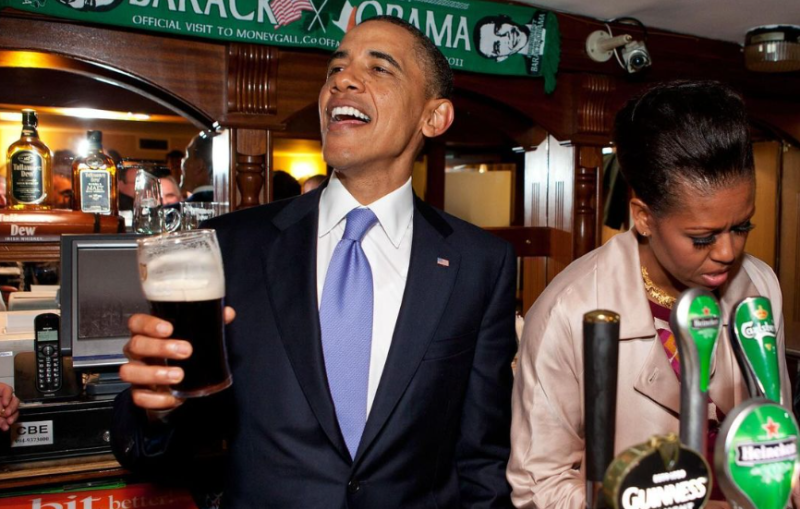 Barack Obama shares picture from Offaly in St Patrick's Day message to followers