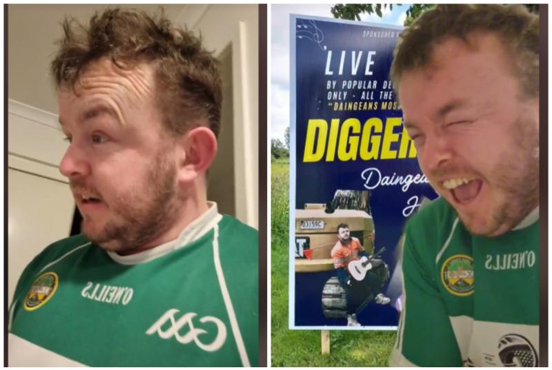 WATCH: Offaly Digger Dad 'near dead laughing' over poster for hometown show