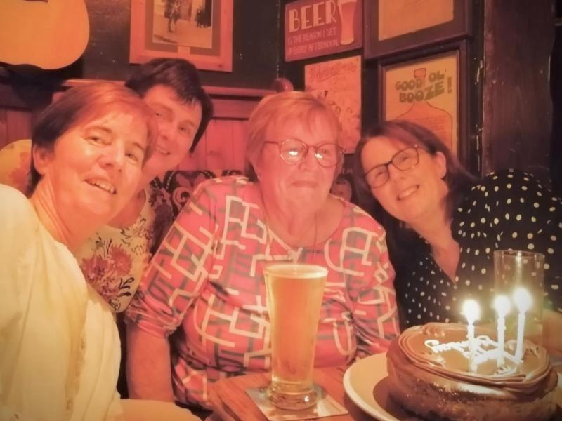 Popular Offaly GAA stalwart celebrates 80th birthday with Tullamore Camogie Club friends