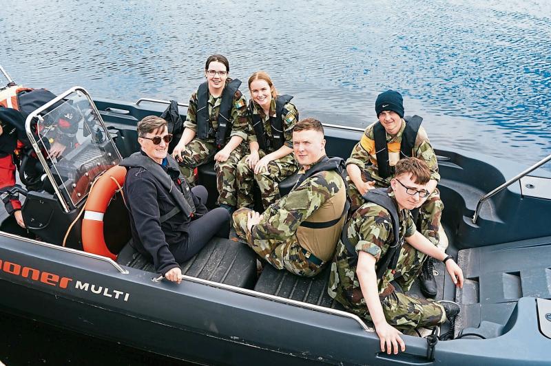 From Left to right, Amy Collins (Gaisce Participant, Dublin), Eimear Cotter (Gaisce Participant, Offaly), Joseph Phelan (Gaisce Participant, Mayo), Paul Talon (Gaisce Participant, Offaly), Marion Irwi