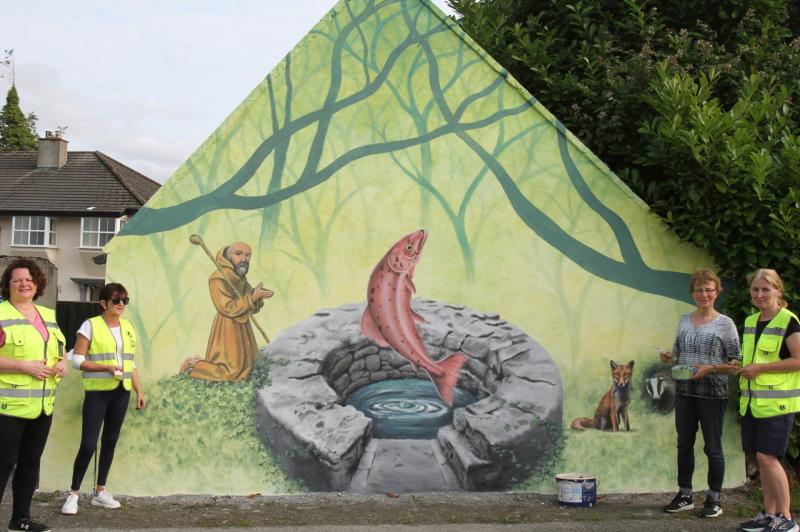 Rathcabbin village gets an impressive new mural focusing on St Ciaran’s Well