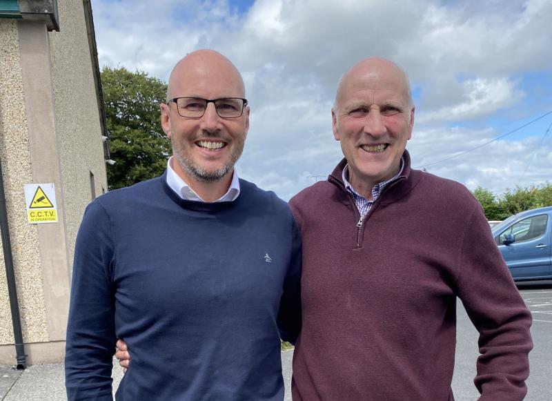 Former great full backs meet up in Offaly