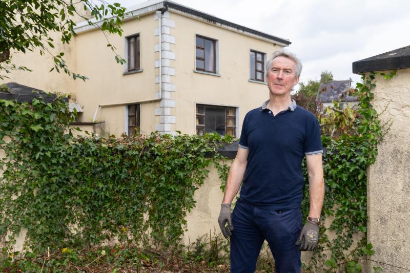 James Gorry outside his farmhouse in Offaly
