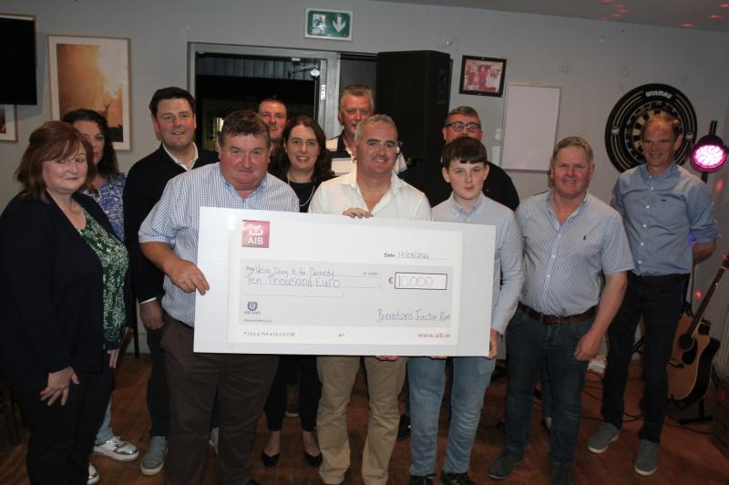 Over €20,000 hand over at presentation night for Brereton's Bar Annual Tractor Run