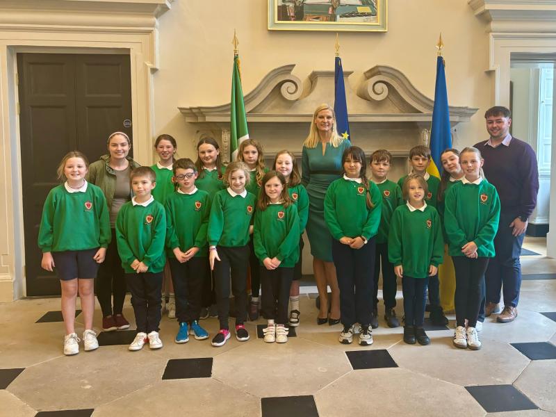 Students from&nbsp;Gaelscoil in Offaly&nbsp;visit Leinster House 