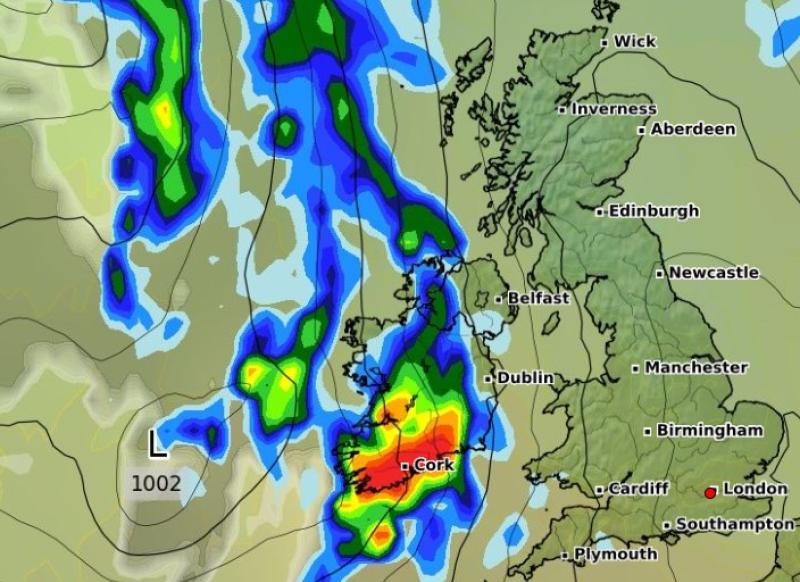 What is the Met Eireann weather forecast for Ireland for the weekend