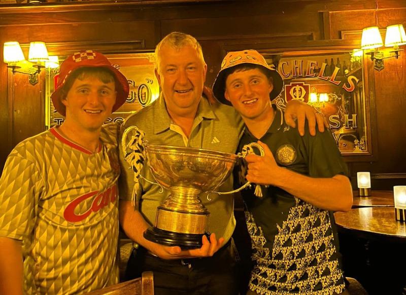 GAA stars fill county cup with unusual drink at Offaly pub they once worked in