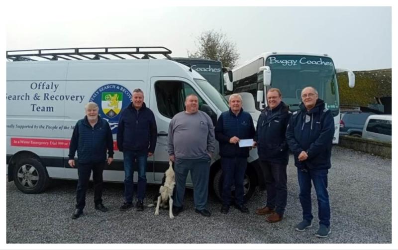 Offaly Search and Recovery presented with cheque from K Buggy Coaches