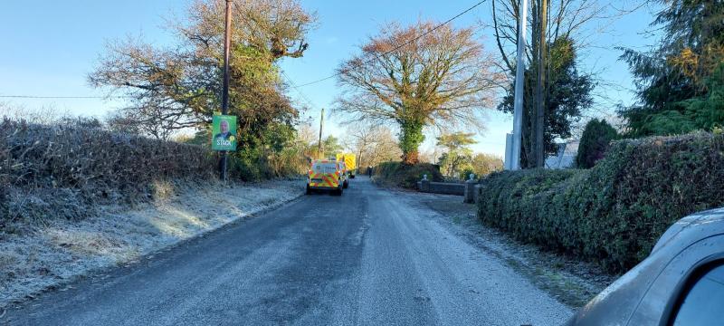 Emergency services attending crash in Laois
