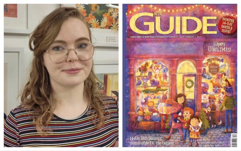 Talented Offaly artist creates beautiful festive design for this year's RTÉ Christmas Guide 