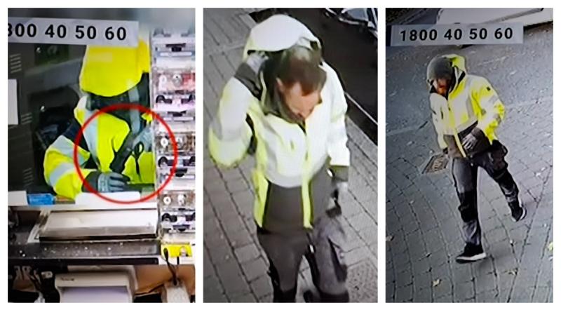 Gardaí in TV appeal to identify robbery suspect who pointed gun at staff