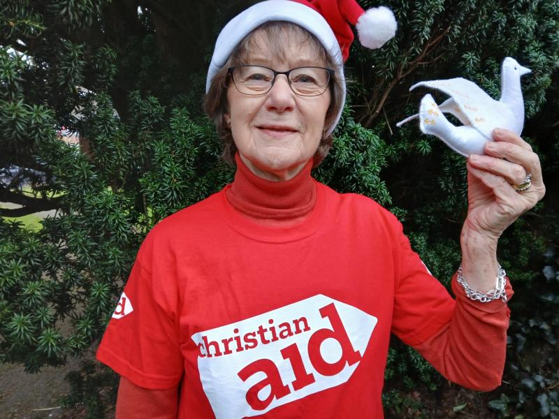 Charity fundraiser in Offaly hangs peace dove for people devastated by war