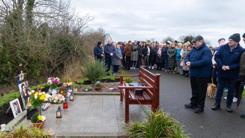 Ray Murphy at the shrine to his daughter Ashling on the Grand Canal on Sunday