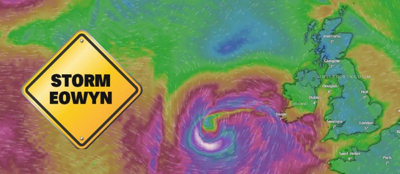 STORM EOWYN: Schools and creches to close in Red Warning areas as people urged to stay indoors
