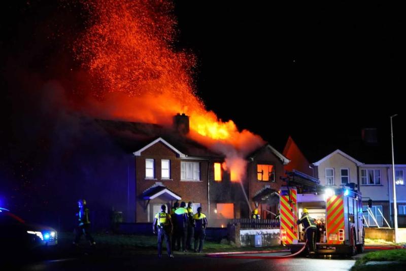 Longford emergency services tackle devastating house fire