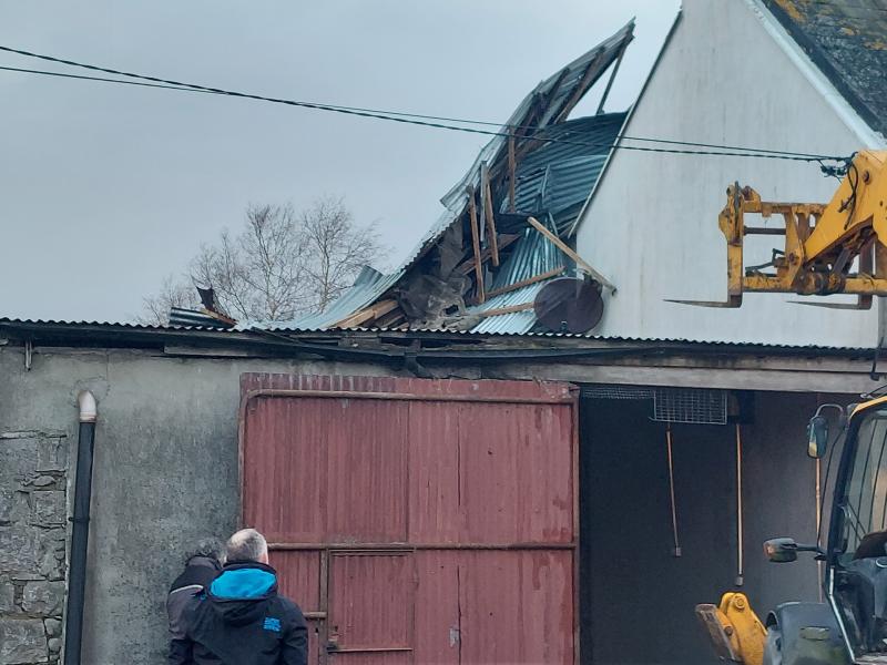destroyed birr shed storm Eowyn