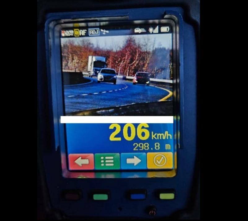 'Crazy speed!'- A motorist was caught travelling at speeds of 206km/h