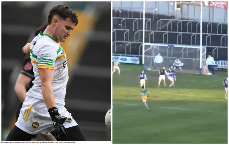 Offaly goalkeeper's cheeky comment after scoring stunning goal against Laois