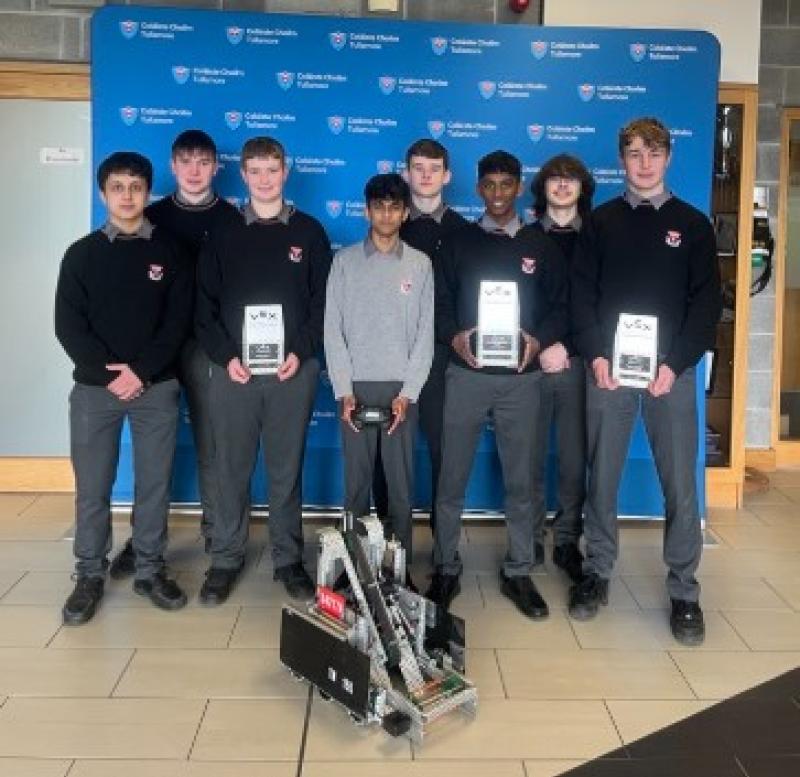Colaiste Choilm, Tullamore students with their robot