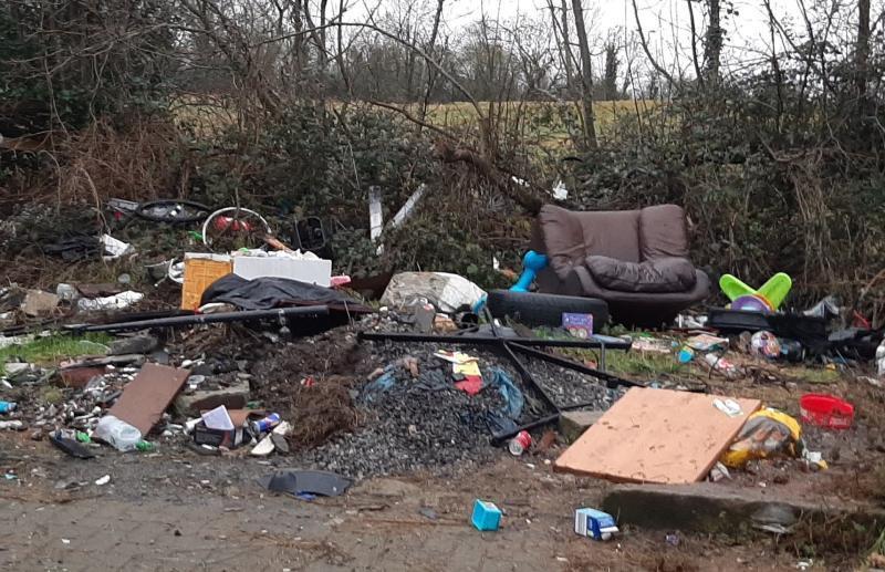 Some of the illegal dumping at Chancery Close which was cleared away at a high cost