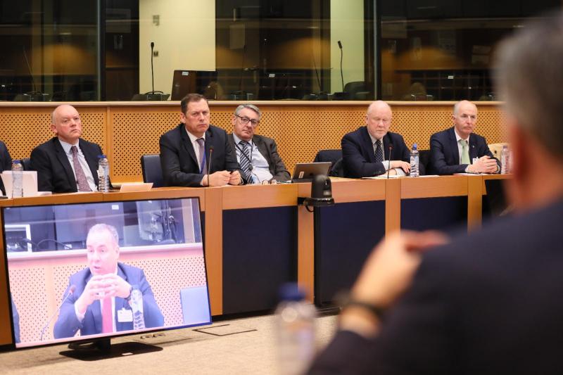 Barry Cowen MEP (second from left) and colleagues at high-level European talks on farming