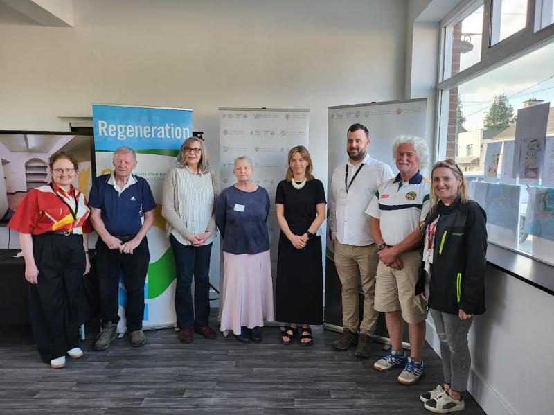 Members of Clara Town Team with members of Offaly County Council and the consultants
